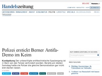 Bild zum Artikel: Polizei erstickt Berner Antifa-Demo im Keim