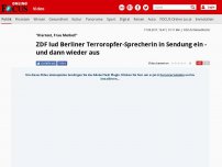 Bild zum Artikel: 'Klartext, Frau Merkel!' - ZDF lud Berliner Terror-Opfersprecherin in Sendung ein - und dann wieder aus
