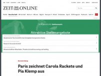 Bild zum Artikel: Seenotrettung: Paris zeichnet Carola Rackete und Pia Klemp aus