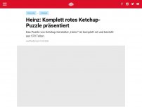 Bild zum Artikel: Heinz: Komplett rotes Ketchup-Puzzle präsentiert