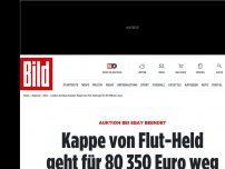 Bild zum Artikel: Auktion bei Ebay beendet - Kappe von Flut-Held geht für 80 350 Euro weg