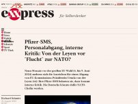 Bild zum Artikel: Pfizer-SMS, Personalabgang, interne Kritik: Von der Leyen vor “Flucht” zur NATO?