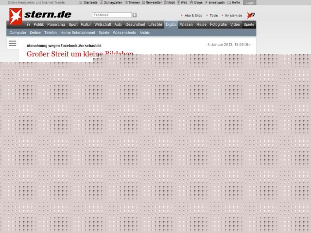 Bild zum Artikel: Abmahnung wegen Facebook-Vorschaubild: Großer Streit um kleine Bildchen