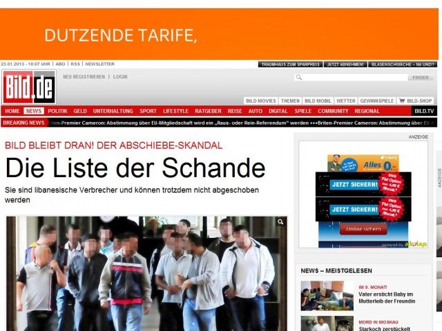 Bild zum Artikel: Liste der Schande - Sie sind Schwerverbrecher, die man nicht abschieben kann