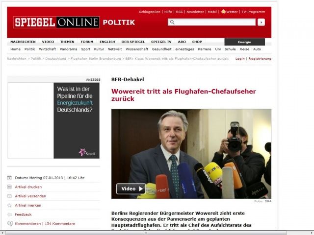 Bild zum Artikel: BER-Debakel: Wowereit tritt als Flughafen-Chefaufseher zurück