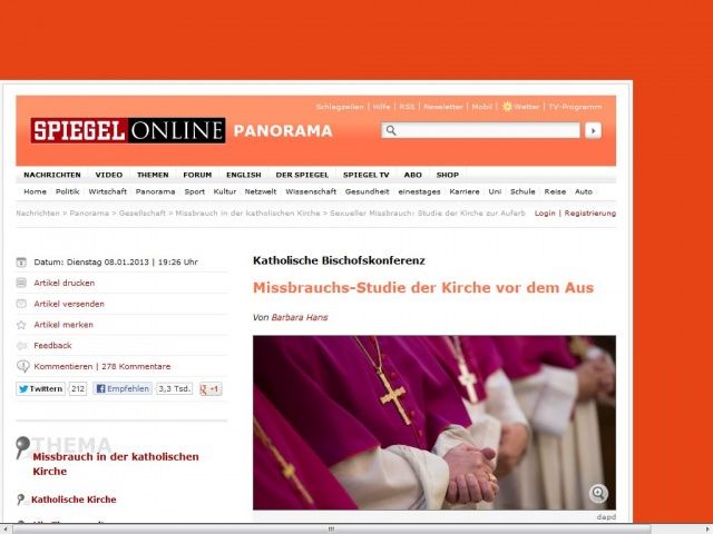 Bild zum Artikel: Katholische Bischofskonferenz: Missbrauchs-Studie der Kirche vor dem Aus