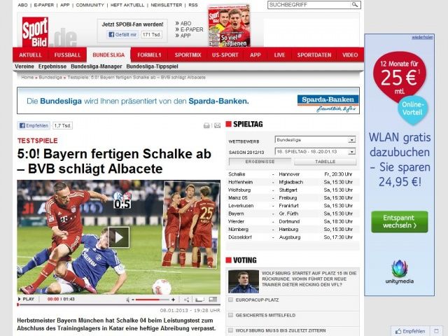 Bild zum Artikel: Testspiele  -  

5:0! Bayern fertigen Schalke ab – BVB schlägt Albacete