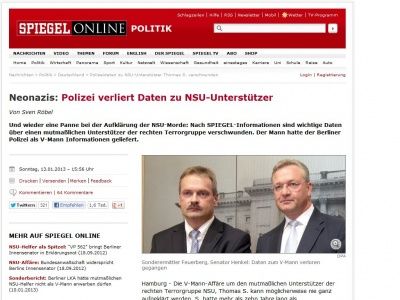 Bild zum Artikel: Neonazis: Polizei verliert Daten zu NSU-Unterstützer