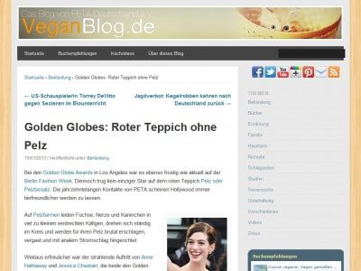 Bild zum Artikel: Golden Globes: Roter Teppich ohne Pelz