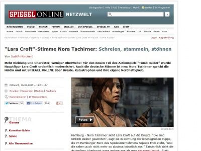 Bild zum Artikel: 'Lara Croft'-Stimme Nora Tschirner: Schreien, stammeln, stöhnen