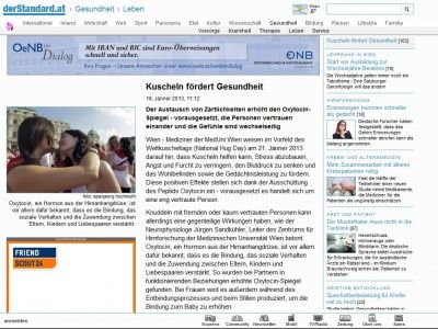 Bild zum Artikel: Oxytocin - Kuscheln fördert Gesundheit