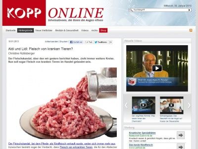 Bild zum Artikel: Aldi und Lidl: Fleisch von kranken Tieren? (Zeitgeschichte)