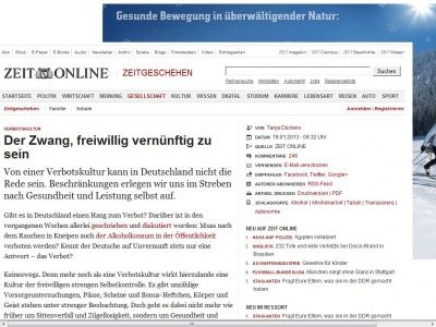 Bild zum Artikel: Verbotskultur: 
			  Der Zwang, freiwillig vernünftig zu sein