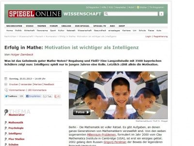 Bild zum Artikel: Erfolg in Mathe: Motivation ist wichtiger als Intelligenz