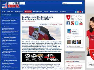Bild zum Artikel: Landtagswahl Niedersachsen: Bruchlandung für die NPD