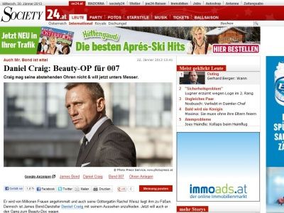 Bild zum Artikel: Daniel Craig: Beauty-OP für 007