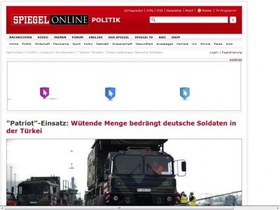 Bild zum Artikel: 'Patriot'-Einsatz: Wütende Menge bedrängt deutsche Soldaten in der Türkei