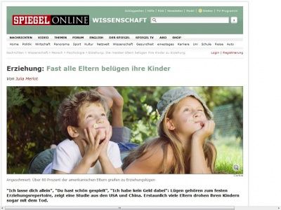 Bild zum Artikel: Erziehung: Fast alle Eltern belügen ihre Kinder