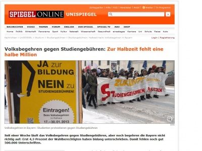 Bild zum Artikel: Volksbegehren gegen Studiengebühren: Zur Halbzeit fehlt eine halbe Million