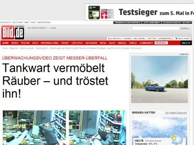 Bild zum Artikel: Räuber vermöbelt - Leg Dich nicht mit diesem Tankwart an