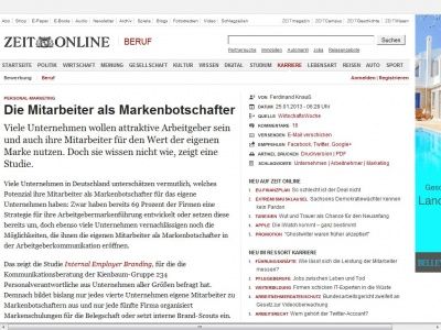 Bild zum Artikel: Personal-Marketing: 
			  Die Mitarbeiter als Markenbotschafter