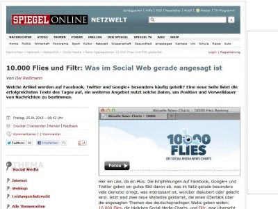 Bild zum Artikel: 10.000 Flies und Filtr: Was im Social Web gerade angesagt ist