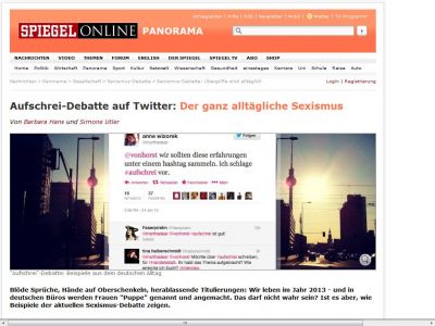 Bild zum Artikel: Aufschrei-Debatte auf Twitter: Der ganz alltägliche Sexismus