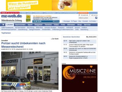 Bild zum Artikel: Gewalttat: Polizei sucht Unbekannten nach Messerstecherei in Dessau