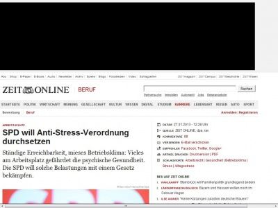 Bild zum Artikel: Arbeitsschutz: 
			  SPD will Anti-Stress-Verordnung durchsetzen