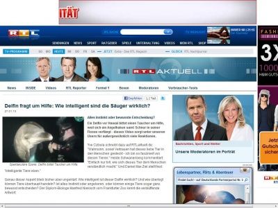 Bild zum Artikel: Wie intelligent sind Delfine? Video: Delfin bittet Taucher um Hilfe