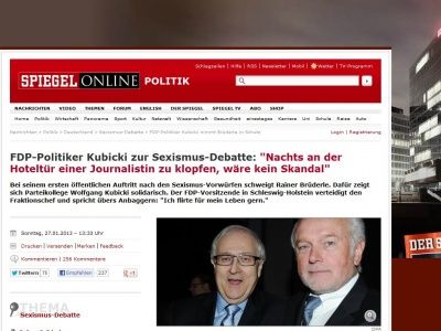 Bild zum Artikel: FDP-Politiker Kubicki zur Sexismus-Debatte: 'Nachts an der Hoteltür einer Journalistin zu klopfen, wäre kein Skandal'