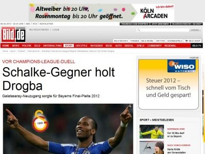 Bild zum Artikel: Schalkes CL-Gegner - Galatasaray holt Stürmer-Star Drogba