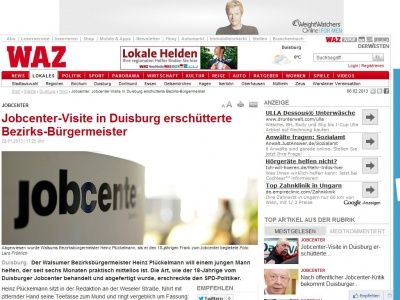 Bild zum Artikel: Jobcenter: Jobcenter-Visite in Duisburg erschütterte...