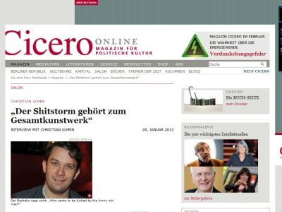 Bild zum Artikel: „Der Shitstorm gehört zum Gesamtkunstwerk“