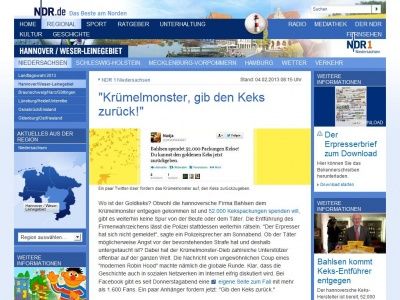 Bild zum Artikel: Keks-Klau: Na klar, das Krümelmonster war's