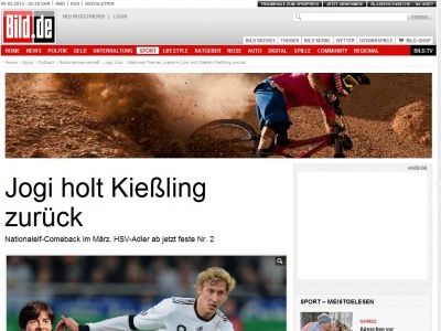 Bild zum Artikel: Nationalelf-Comeback - Jogi holt Leverkusens Kießling zurück