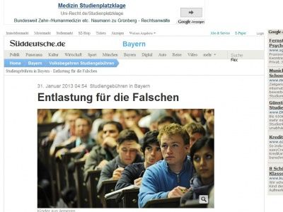 Bild zum Artikel: Studiengebühren in Bayern: Entlastung für die Falschen