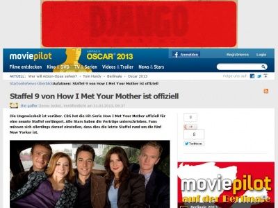 Bild zum Artikel: Staffel 9 von How I Met Your Mother ist offiziell