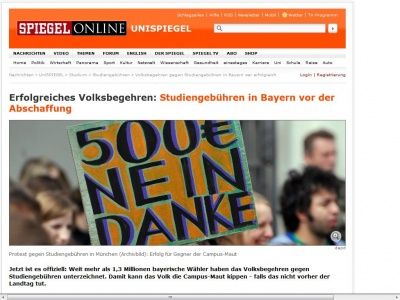 Bild zum Artikel: Erfolgreiches Volksbegehren: Studiengebühren in Bayern vor der Abschaffung