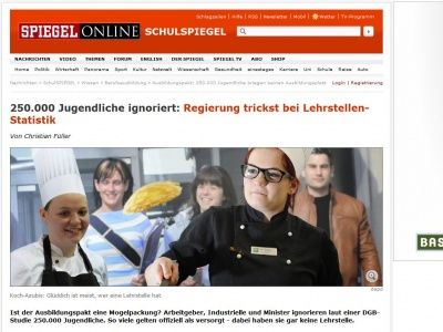 Bild zum Artikel: 250.000 Jugendliche ignoriert: Regierung trickst bei Lehrstellen-Statistik