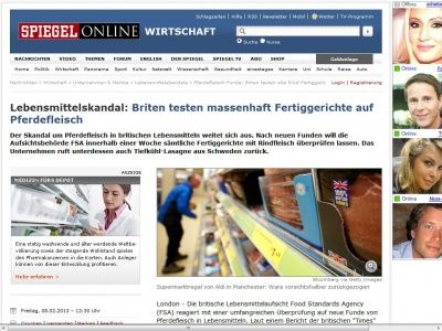 Bild zum Artikel: Lebensmittelskandal: Briten testen massenhaft Fertiggerichte auf Pferdefleisch