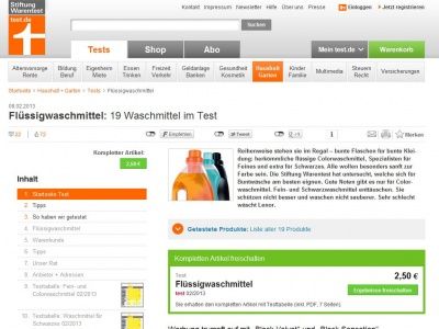 Bild zum Artikel: Flüssig­wasch­mittel: 19 Wasch­mittel im Test