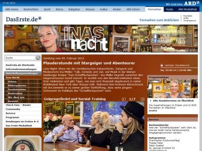 Bild zum Artikel: Inas Nacht: Plauderstunde mit Stargeiger und Abenteurer