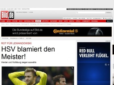 Bild zum Artikel: Bundesliga - HSV schockt Klopp – Werder mit Auswärtssieg