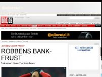 Bild zum Artikel: Spät eingewechselt - Robbens Bank-Frust: „Ich bin nicht froh“