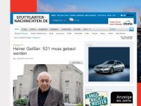 Bild zum Artikel: Stuttgart 21: Heiner Geißler: S21 muss gebaut werden