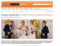 Bild zum Artikel: Academy Awards 2013: Triumph für Waltz, Schlappe für Spielberg