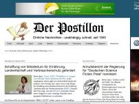 Bild zum Artikel: Schaffung von Ministerium für Ernährung, Landwirtschaft und Verbraucherschutz gefordert