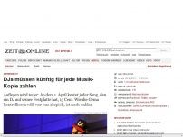 Bild zum Artikel: Urheberrecht:
DJs müssen künftig für jede Musik-Kopie zahlen