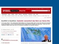 Bild zum Artikel: Konflikt in Koalition: Seehofer zementiert das Nein zur Homo-Ehe